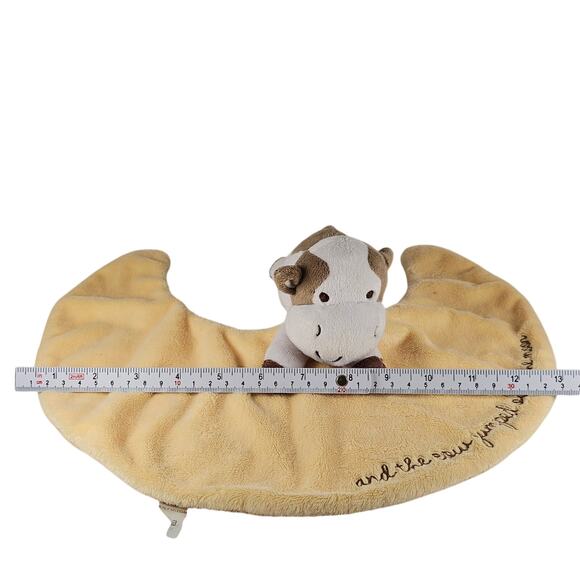 Cow Lovey Blanket Plush Moon Shape 2010 Cow Jumped Over Moon Yellow b amici - Picture 5 of 11